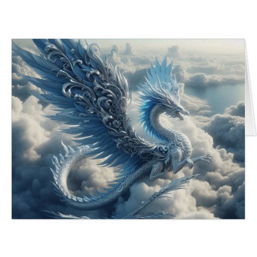 雲素晴らしに囲まれた竜 (正面横)