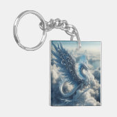 雲素晴らしに囲まれた竜 キーホルダー (正面左)