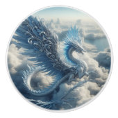 雲素晴らしに囲まれた竜 セラミックノブ (正面)