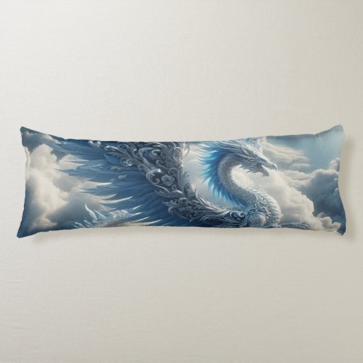 雲素晴らしに囲まれた竜 ボディピロー (正面)