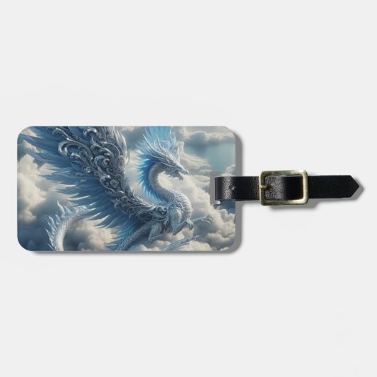 雲素晴らしに囲まれた竜 ラゲッジタグ (正面横)