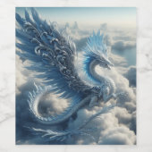 雲素晴らしに囲まれた竜 ワインラベル (シングルラベル)