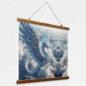 雲素晴らしに囲まれた竜 吊り下げ型タペストリー (傾斜あり)
