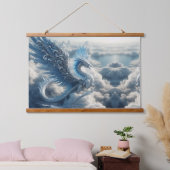 雲素晴らしに囲まれた竜 吊り下げ型タペストリー (寝室)