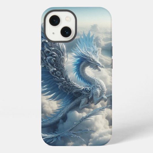雲素晴らしに囲まれた竜 iPhoneケース (裏面)