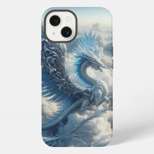 雲素晴らしに囲まれた竜 iPhoneケース (裏面)