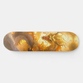 雲素晴らしに舞い上がる神話の金龍 スケートボード (横)