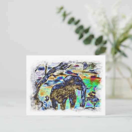 雲色 – 象 ポストカード (スタンド正面)