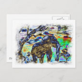 雲色 – 象 ポストカード (正面/裏面)