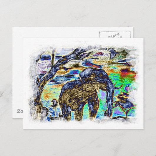雲色 – 象 ポストカード (正面/裏面)