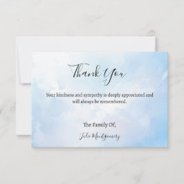 雲葬儀写真サンキューカード ノートカード