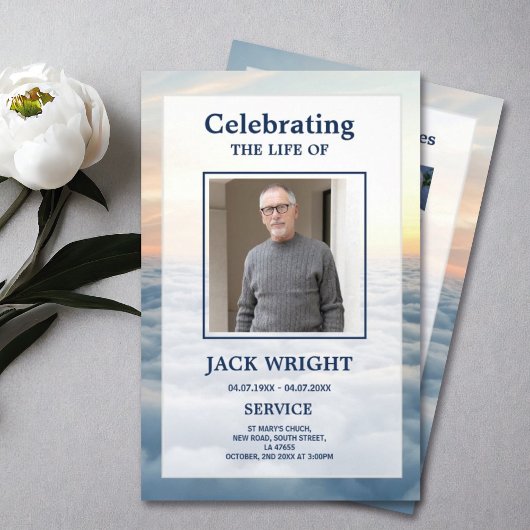 雲葬祭プログラムのお祝い チラシ