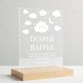 雲赤ちゃんシャワーおむつラッフル アクリルサイン