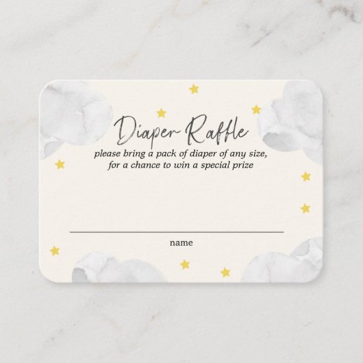 雲赤男女兼用ちゃんシャワーおむつラッフル 名刺 (正面)