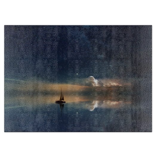 雲遠くにに向かって カッティングボード (正面)