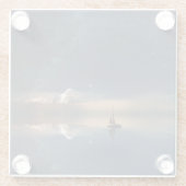 雲遠くにに向かって ガラスコースター (裏面)