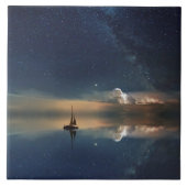 雲遠くにに向かって タイル (正面)