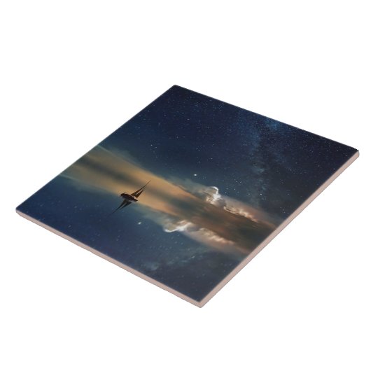 雲遠くにに向かって タイル (側面)