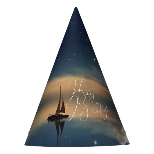 雲遠くにに向かって パーティーハット (正面)