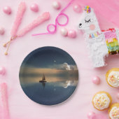 雲遠くにに向かって ペーパープレート (パーティー)