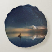 雲遠くにに向かって ラウンドクッション (裏面)