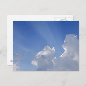 雲間から差す太陽の光、ヴァルドッチャ、シエナ ポストカード (正面/裏面)