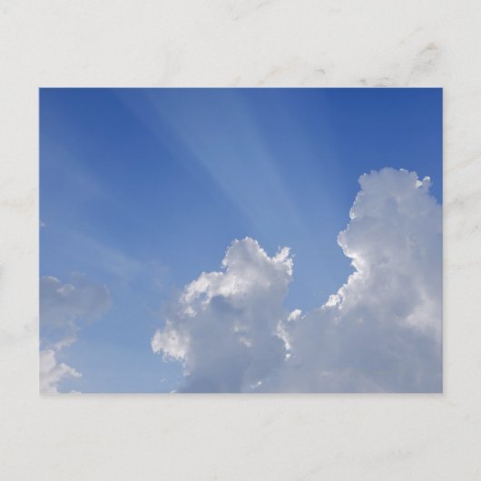 雲間から差す太陽の光、ヴァルドッチャ、シエナ ポストカード (正面)