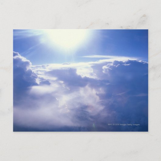 雲間から差す太陽 ポストカード (正面)
