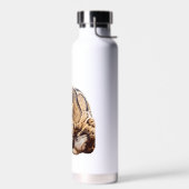 雲雀写真ジャングル大きな猫動物 ウォーターボトル (左面)