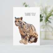 雲雀写真ジャングル大きな猫動物 サンキューカード (スタンド正面)