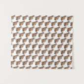 雲雀写真ジャングル大きな猫動物 タペストリー (正面(横))