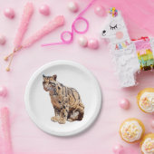 雲雀写真ジャングル大きな猫動物 ペーパープレート (パーティー)