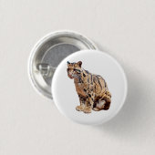 雲雀写真ジャングル大きな猫動物 缶バッジ (正面&裏面)