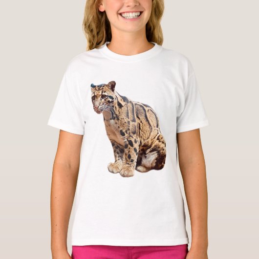 雲雀写真ジャングル大きな猫動物 Tシャツ (正面)