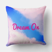 雲離れ – 青とピンクの雲の枕 クッション (裏面)