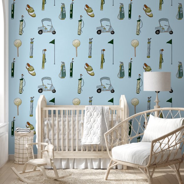 雲青ゴルフブルーと緑の水色 壁紙 (キッズ)