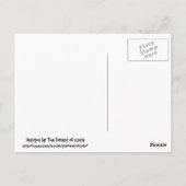 雲飛んでいるに乗って舞う豚 ポストカード (裏面)