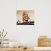 雲飛んでいるポスター ポスター (キッチン)