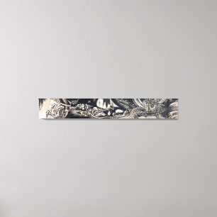 雲龍図,曾我蕭白ドラゴンと雲，墨絵 キャンバスプリント