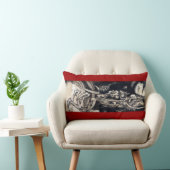 雲龍図,曾我蕭白ドラゴンと雲,墨絵 ランバークッション (椅子)