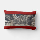 雲龍図,曾我蕭白ドラゴンと雲,墨絵 ランバークッション (裏面)