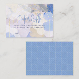 雲9ガウアッシュ赤ちゃんシャワーおむつラッフル エンクロージャーカード