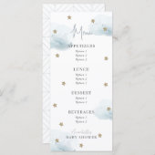 雲9スターウォーターカラーベビーシャワー メニュー (正面/裏面)