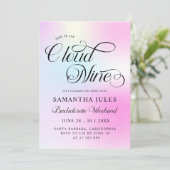 雲9ピンクグラデーションバチェロレッテ週末 招待状 (スタンド正面)