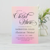 雲9ピンクグラデーションバチェロレッテ週末 招待状 (スタンド正面)