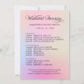 雲9ピンクグラデーションバチェロレッテ週末 招待状 (裏面)