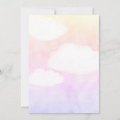 雲9ピンクスカイカリグラフィスワーズブライダルシャワー 招待状 (裏面)