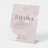 雲9ピンクスカイガールベビーシャワーの好意 台座サイン (正面)