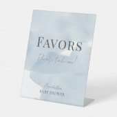 雲9ブルースカイボーイベビーシャワーの好意 台座サイン (正面)