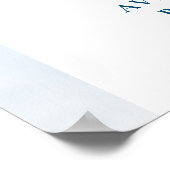 雲9ブルースカイ水の色ベビーシャワーへようこそ ポスター (角)